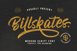 Billskates: A Bold Script for Editorial Design