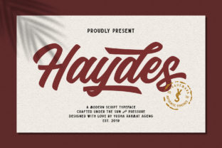 Haydes: A Bold Script Font for Makers