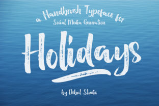 Holidays: A Stylish Script Font for Crafters