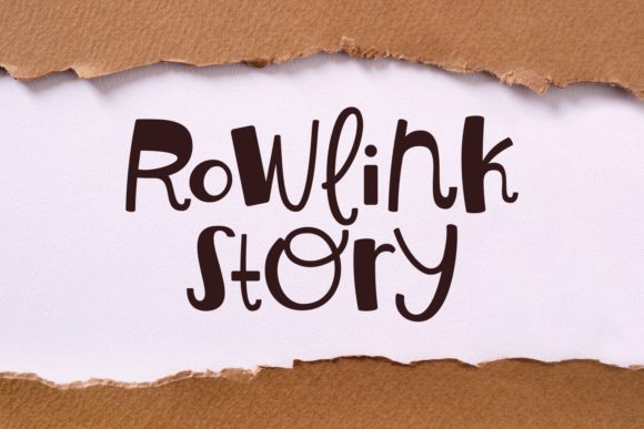 Rowlink Story Font for Editorial Design